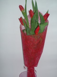 Красные тюльпаны в фетре